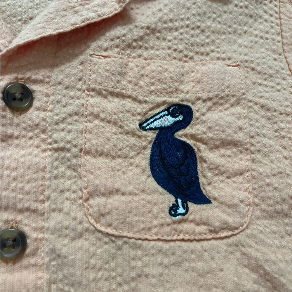NWOT Old Navy Light Orange Shirt with Pelican 2T